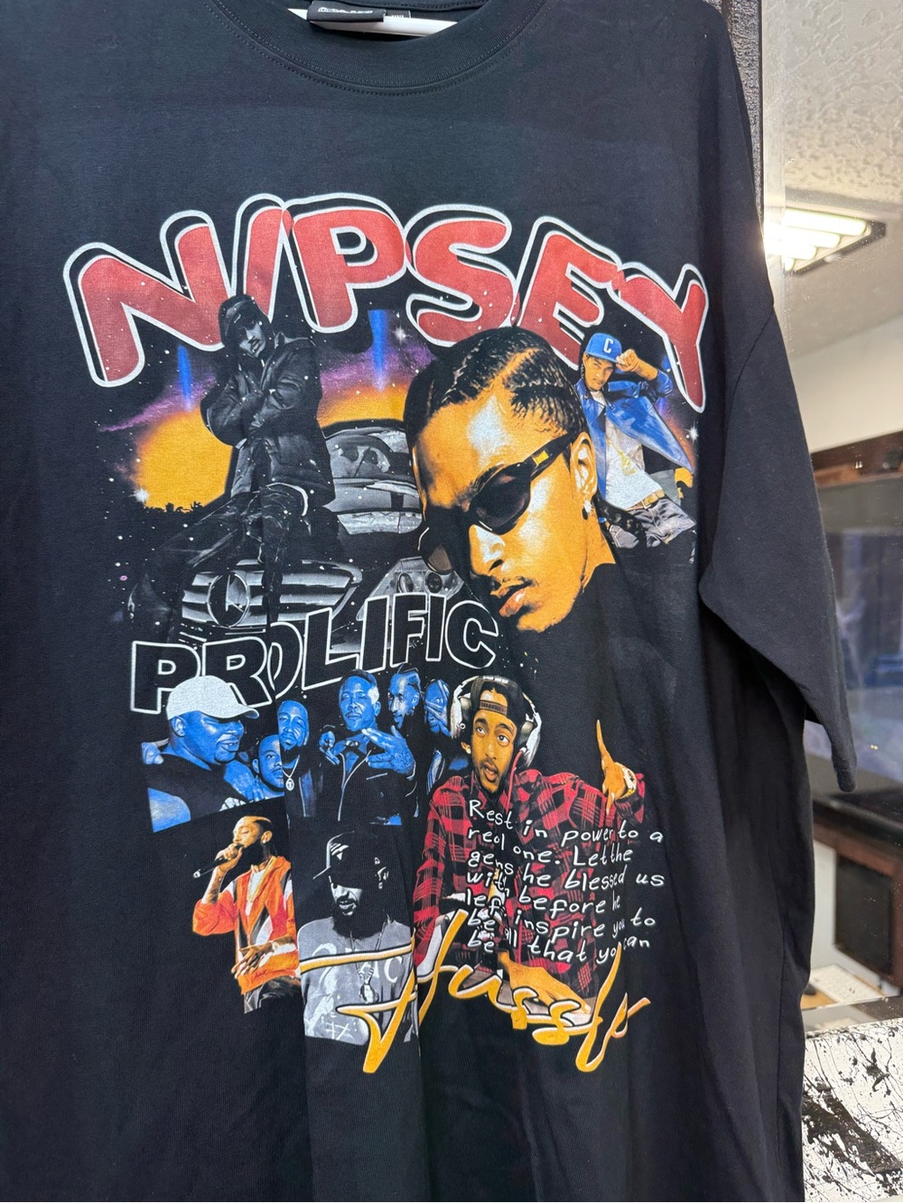 Nipsey Hussle hip hop Prolific Graphic rap Tee - Black - Picture 2 of 4